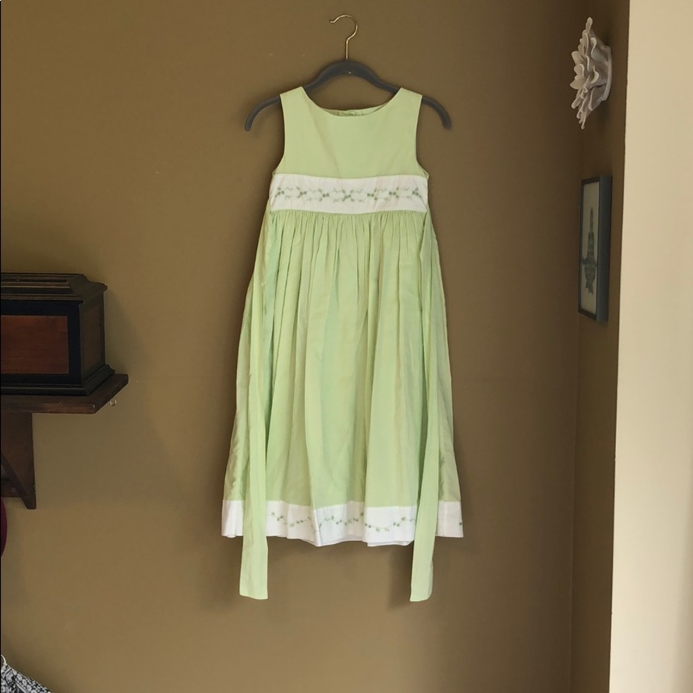 Girls green formal dress
